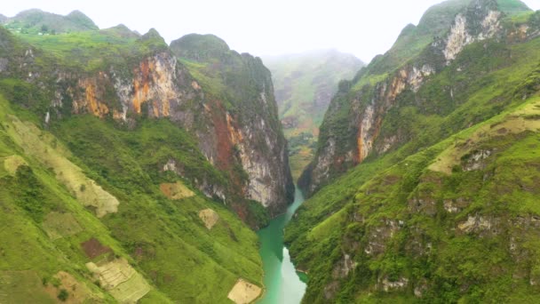 Vista Aerea Del Magnifico Fiume Nho Que Con Sua Acqua — Video Stock