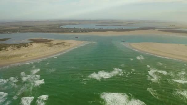 Drohnenvideo Von Murray Mouth Coorong Südaustralien Australien Das Vom Meer — Stockvideo