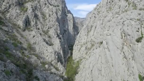 Vue Panoramique Aérienne Des Montagnes Pittoresques Samarske Stijene Mrkopalj Croatie — Video