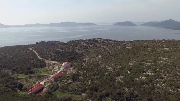 Uçuş Issız Adaları Renkli Denizi Brijuni Parkı Hırvatistan — Stok video