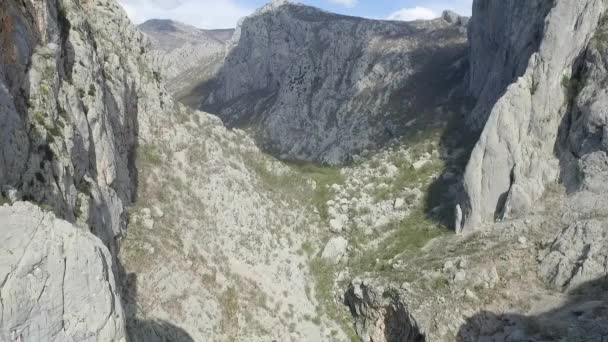 Veduta Panoramica Aerea Delle Montagne Panoramiche Samarske Stijene Mrkopalj Croazia — Video Stock