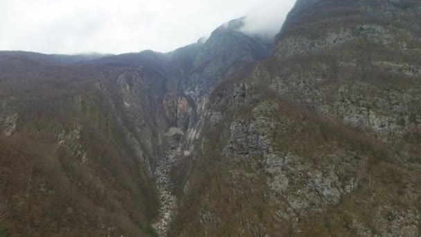 Uitzicht Vanuit Lucht Boka Waterval Triglav National Park Julian Alps — Stockvideo