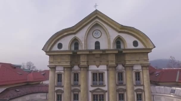 美丽的斯洛文尼亚卢布尔雅那市的空中录像 — 图库视频影像