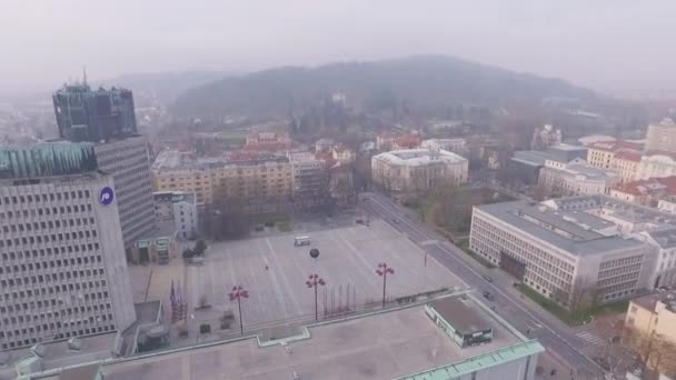 Flygbilder Från Den Vackra Staden Ljubljana Slovenien — Stockvideo