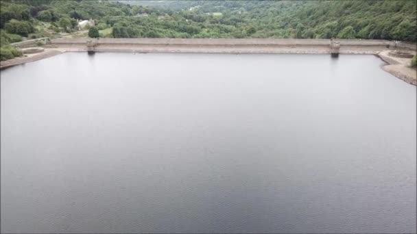 Uno Los Muchos Embalses Zona Peak District Aquí Visto Desde — Vídeo de stock