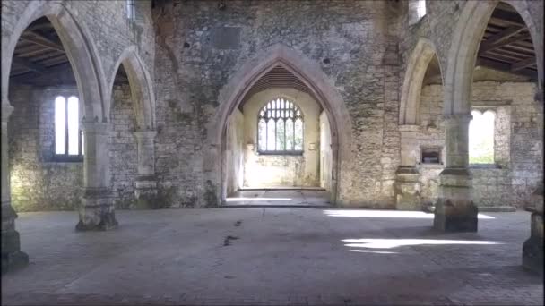 Abandoned Church Heart English Countryside Place Worship Still Open People — Stock Video