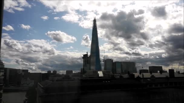 Shard Ist Das Wohl Ikonischste Wahrzeichen Londons Das Hoch Über — Stockvideo