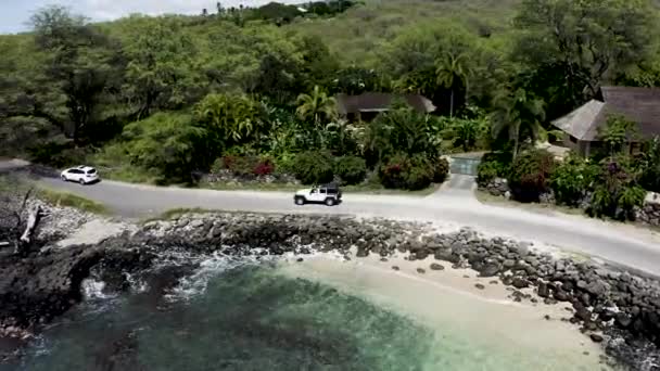 Jeep Jezdí Havaji Pravé Silnici — Stock video