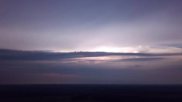 Lapso Tempo Imagens Aéreas Drones Uma Tempestade Nuvens Escuras Movendo — Vídeo de Stock