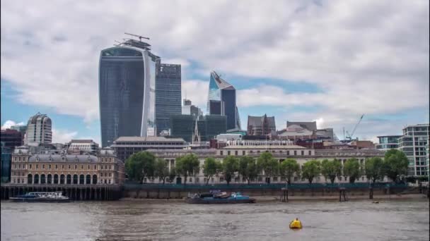 Thames Nehri Nin Londra Ngiltere Deki Zamanı — Stok video