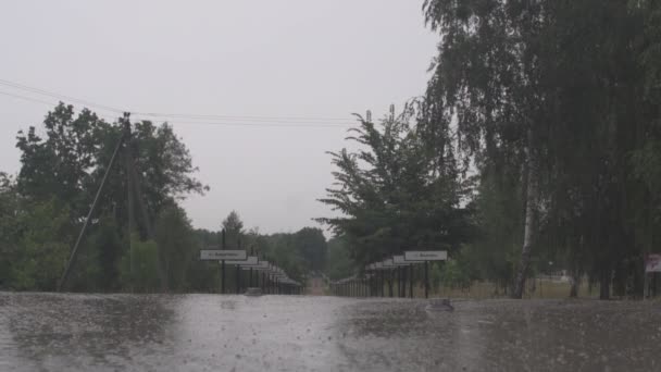 Tiro Ciudad Radiactiva Abandonada Chornobyl Zona Exclusión Cerca Central Eléctrica — Vídeo de stock