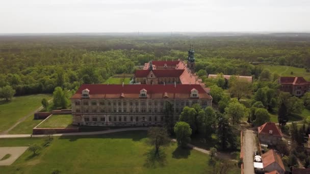 Castillo Polaco Lubiaz Imágenes Drones Castillo Polonia — Vídeo de stock