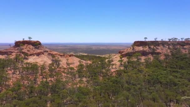 Drone Överflygning Australian Outback — Stockvideo
