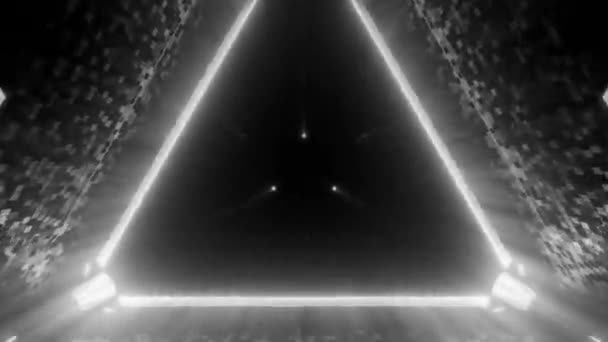 Boucle Audiovisuelle Animation Triangle Noir Blanc Pour Vos Décors Présentation — Video