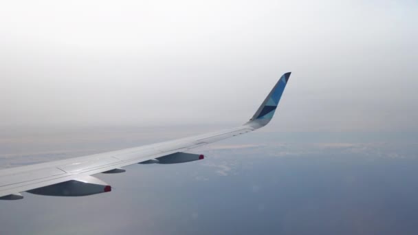 Letecké Křídlo Azorských Ostrovů Výstřel Okna Při Cestě Azorských Ostrovů — Stock video