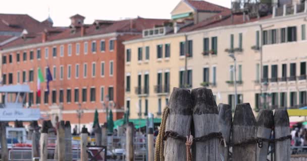 Puerto Tranquilo Venecia Italia Tiro Medio — Vídeo de stock