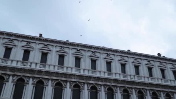 Olhe Para Cima Das Fachadas Praça São Marcos Veneza Itália — Vídeo de Stock