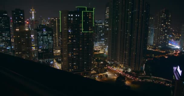 Epic Night Skyline Bonifacio Global City Bgc Taguig Manila Filipinler — Stok video