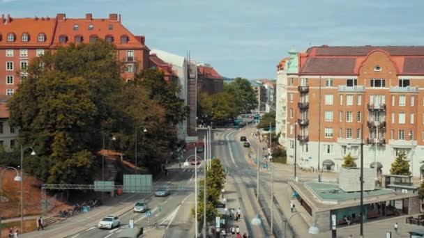 Korsvgen Göteborgban Gteborg Svédországban 2018 Ban Készült — Stock videók