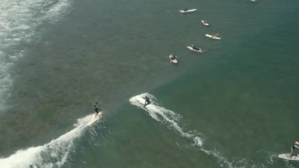 Surfista Olas Olas Surfrider Beach Malibú California — Vídeo de stock