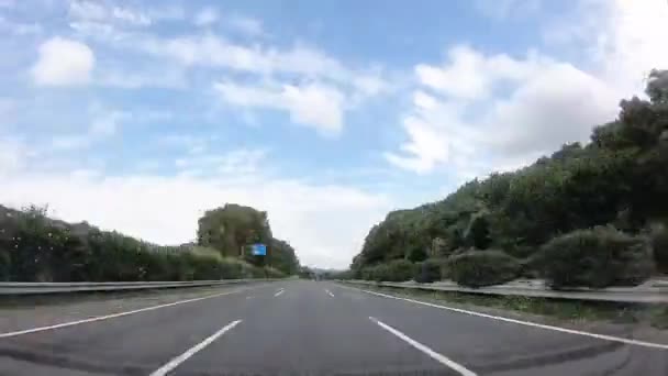 移動車からの経過時間 日本での継続的な運転 Pov 速い移動交通 速い雲 — ストック動画