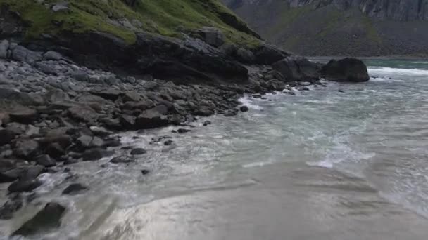 Eine Aufnahme Die Der Nähe Des Strandes Beginnt Der Nähe — Stockvideo