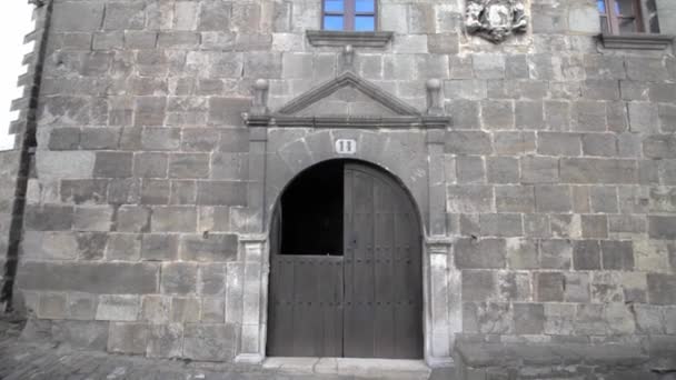 Фасад Старого Будинку Отсагабії Наварра Іспанія — стокове відео
