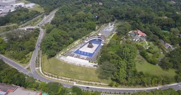 Drone Footage Tugu Negara National Monument Malaysia — Stok Video