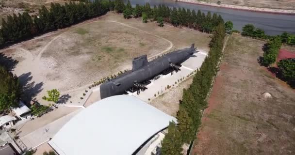 Drone Footage Submarine Museumマラッカ — ストック動画