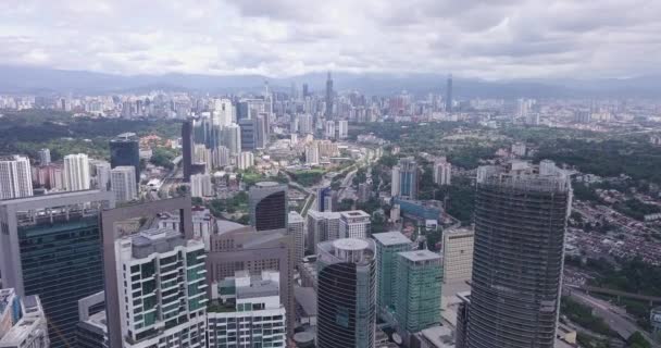 Dron Footage Skyline Kuala Lumpur Bangsar Güney — Stok video