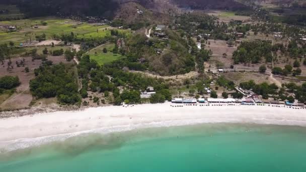 Drone Footage Lombok Vista Playa — Vídeo de stock