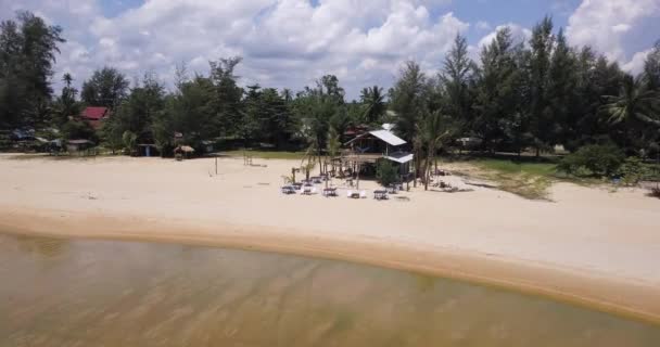 Drone Cherating Beach Bar Malaysia — Stock videók