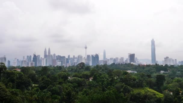 Time Lapse Kuala Lumpur Skyline View Bukit Tunku Malaysia — Stock Video