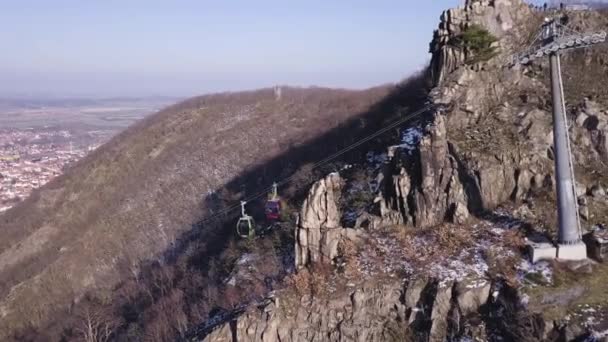 Hexentanzplatz Cable Auto Thale Harz Duitsland — Stockvideo