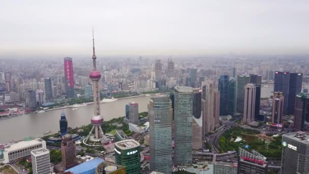 Peer Tower Shanghai Skyline China — Stockvideo