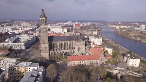 Dome Magdeburg Germany — стоковое видео
