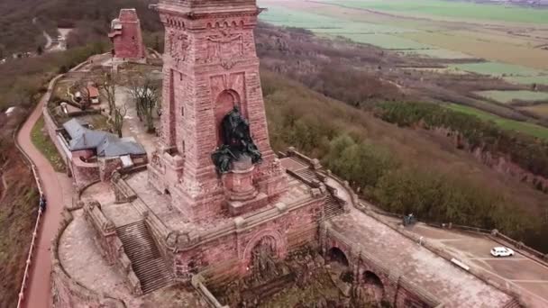 Frederick Barbarossa Kyffhuser Monument Ban Németország — Stock videók