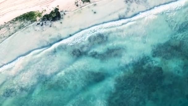 Mavi Meksika Okyanus Dalgaları Gün Içinde Dalgalanmalar Oluşturur — Stok video