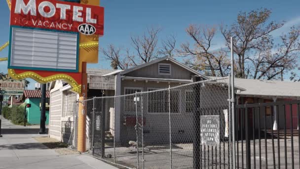 Motelschild Eingang Der Location Las Vegas — Stockvideo