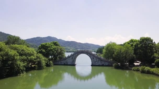 Ponte Lago Xianghu Hangzhou China — Vídeo de Stock