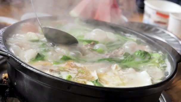 Slow Motion Chinese Hot Pot Boiling Yunnan Κίνα — Αρχείο Βίντεο