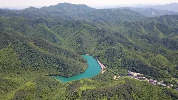Waterreservoir Provincie Zhejiang China — Stockvideo