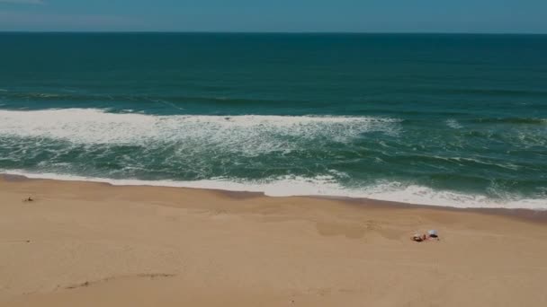 Kust Stranden Rocha Uruguay Utan Folk — Stockvideo