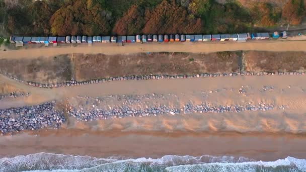 Πάνω Κάτω Εντοπισμό Drone Shot Του Barton Στη Θάλασσα Ακτή — Αρχείο Βίντεο