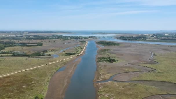 Vue Aérienne Drone Rivières Arc Bœuf Santa Lucia Drone Survolant — Video