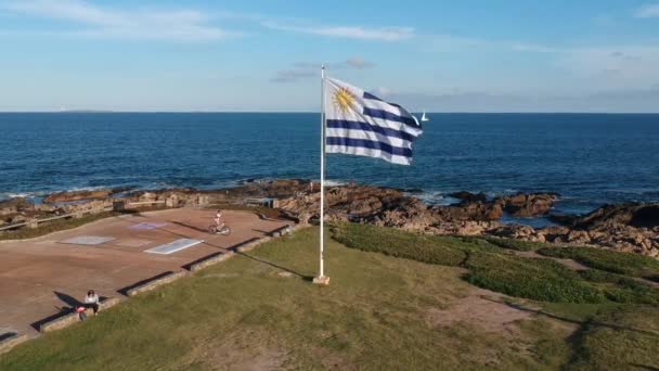 Τοποθεσία Punta Del Este Ουρουγουάη Καλοκαίρι Όμορφη Μέρα Ήρεμα Νερά — Αρχείο Βίντεο