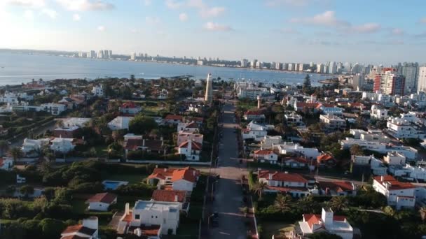 Ubicación Punta Del Este Uruguay Verano Hermoso Día Con Aguas — Vídeo de stock