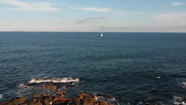 Локация Пунта Дель Эсте Уругвай Лето Прекрасный День Спокойными Водами — стоковое видео