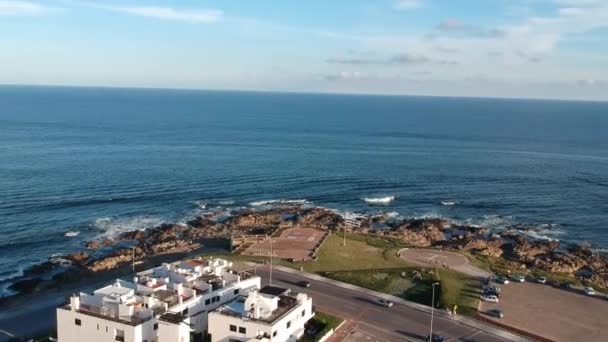 Ubicación Punta Del Este Uruguay Verano Hermoso Día Con Aguas — Vídeo de stock