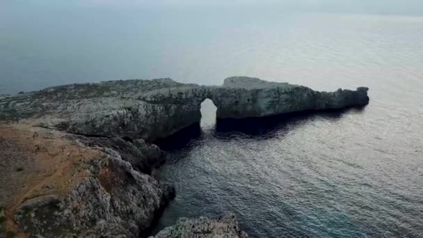 Vista Del Pont Gil Durante Día Menorca Islas Baleares España — Vídeo de stock